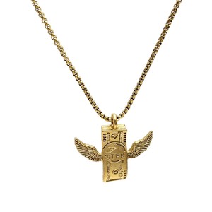 Collar con Colgante de Ala de Dólar Estilo Hip Hop de yunnique, en Acero Inoxidable, Dorado y Plateado, Joyería Masculina para Uso Diario, Diseño Geométrico - Product Image 5