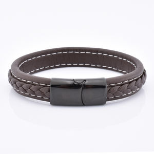 Bijoux <span class=keywords><strong>de</strong></span> mode Nouveaux accessoires <span class=keywords><strong>de</strong></span> Offre Spéciale Bracelet en cuir magnétique en acier inoxydable qualifié - Product Image 3