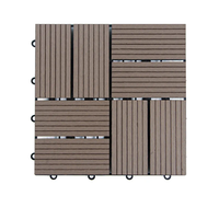 Grain de bois rainuré décoratif solide en bois pour l'extérieur de la maison Granulés de terrasse en bois laminé pour la construction en fibre de bois Gary Diy Deck Tile