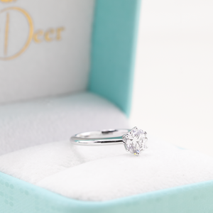 <span class=keywords><strong>Anillo</strong></span> de Oro de 18K con Certificado IGI, Personalizable, con Engaste de 6 Puntas para Diamante Redondo Cultivado en Laboratorio de 2ct - Product Image 6