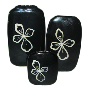 Vase en bambou tourné écologique en laque naturelle pour la décoration de la maison VASE EN BAMBOU LAQUE NATURELLE - Product Image 3