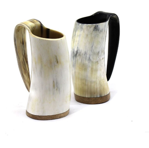 Tasse médiévale sur mesure avec corne à boire avec poignée Viking Ale chope à corne à boire pour bière hydromel - Product Image 3