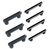 GQK GW8201 9mm Conector de rejilla dos en uno L5, pieza de conexión invisible de plástico, duradera, resistente, de fácil instalación para gabinetes, estantes y cajones