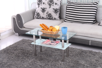 Ensembles de meubles de salon, Table de café, Table centrale moderne, Table basse en verre pour la maison