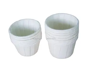 New arrive Disposable 1.25OZ paper souffle portion sauce cups white for medical