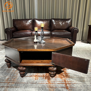 Squisito lato personalizzabile di lusso europeo elegante tavolino Vintage reale intaglio in legno <span class=keywords><strong>antico</strong></span> intaglio mobili da soggiorno - Product Image 3