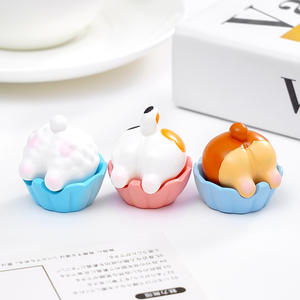 <span class=keywords><strong>Dessin</strong></span> <span class=keywords><strong>animé</strong></span> 3D résine artisanat figurines miniatures Corgi ours mouton <span class=keywords><strong>cochon</strong></span> canard cul Animal fesses queue caractère Style tasse gâteau enfant jouets - Product Image 6