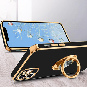 <span class=keywords><strong>Coque</strong></span> de téléphone portable souple de haute qualité, best-seller, anti-chute, électro-plaquée, avec anneau rotatif à 360 degrés, design 3D, support - Product Image 2