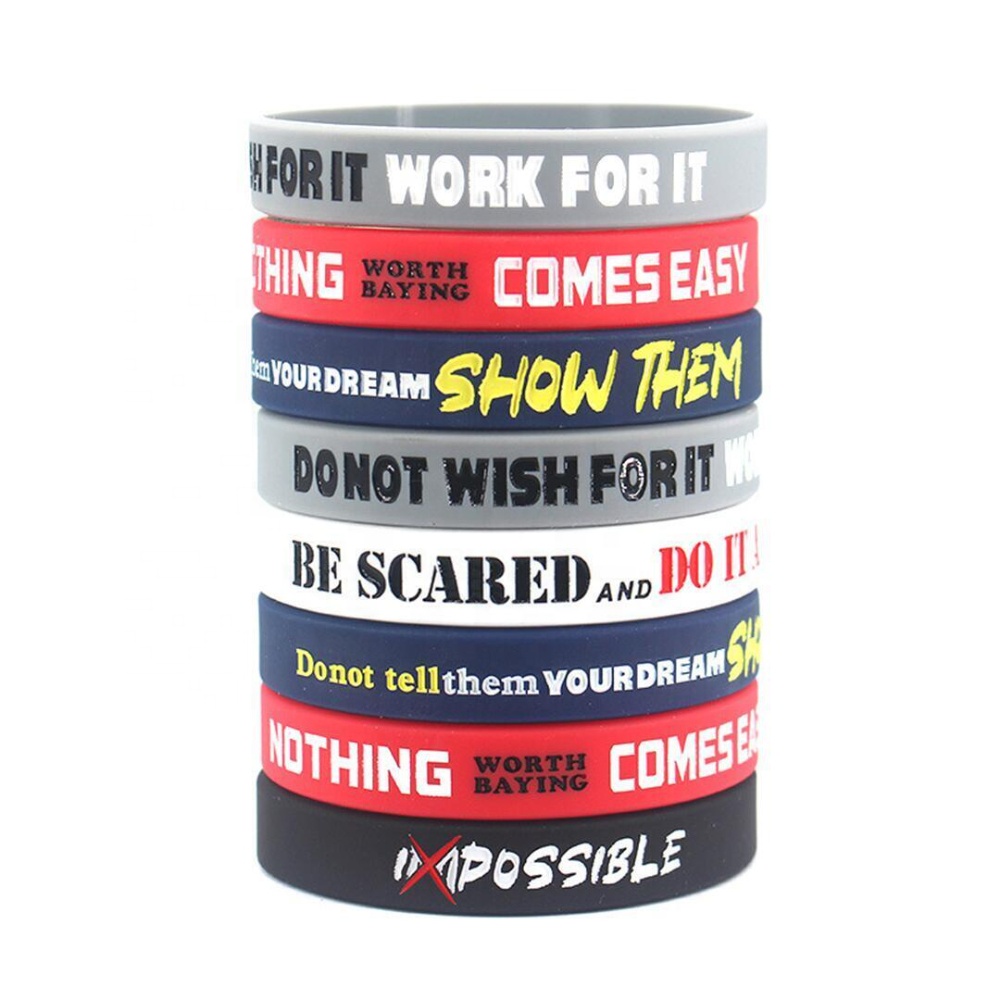 Custom Logo Multi-Color Silicone Wristband Digital Printing Fashion Bracelet for Personalized Promotional Gift