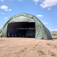 Structure de tente arche gonflable hermétique portable d'extérieur, abri médical en PVC semi-fin de 0,9 mm
