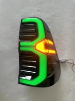 Feux arrière haut de gamme pour HILUX REVO ROCCO 2015 2016 2017 2018 2019 2020, avec lentille fumée LED et lumière ROUGE VERT BLEU