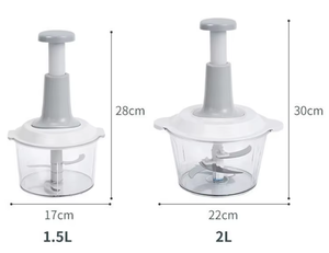 Hachoir <span class=keywords><strong>manuel</strong></span> à pression pour ail et oignon 1,5L/2L, <span class=keywords><strong>broyeur</strong></span> à viande, robot culinaire domestique – Vente en gros usine - Product Image 2