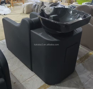Ensemble de mobilier moderne pour salon de beauté et coiffure avec lavabo en céramique durable, repose-pieds réglable, usage commercial - Product Image 3