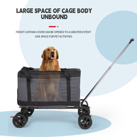 Poussette de voyage pliable approuvée par les compagnies aériennes, sac de transport à roulettes pour chats et chiens