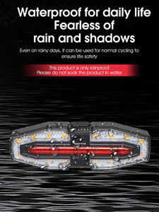 Bike Tail <b>Light</b> with Turn Signals <b>Wireless</b> Remote Control Led Rear <b>Light</b> USB Rechargeable Safety Cycling <b>Light</b> - Product Image 2