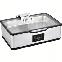 QY Luxe – Plats de service carrés modernes en acier inoxydable avec système hydraulique électrique pour buffet, ensemble de traiteur pour hôtels, mariages et réceptions
