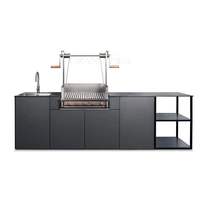 Armoire de cuisine extérieure modulaire sur mesure pour barbecue, prix d'usine