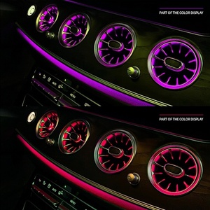 ไฟสตรีมเมอร์สี RGB สำหรับ W213 E53 E-class ปี 2016-2023 ไฟ Ambient Light รถยนต์ ชุดติดตั้งลำโพง 4D แบบใหม่ 64 สี ติดตั้งช่องแอร์ได้อย่างแม่นยำ - Product Image 4
