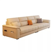 Neues Creme-Stil Sofa für den Heimgebrauch, Kleines Wohnzimmer, Kleine Einheit, Gerade Reihe Dreisitzer, Einfaches Sofa, Mietwohnung
