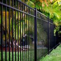 Clôture en acier thermolaqué de haute qualité, portail coulissant, panneau de clôture tubulaire en aluminium pour jardin ou clôture industrielle