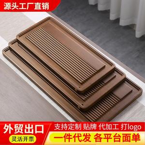 Plateau à thé en bois massif naturel, table à thé chinoise pour la maison, service à thé Kung Fu, table de préparation de thé haut de gamme, livraison directe disponible - Product Image 3
