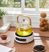 Cuisinière à thé électrique en céramique, petite, ronde, portable, pour la maison et l'extérieur, 110V