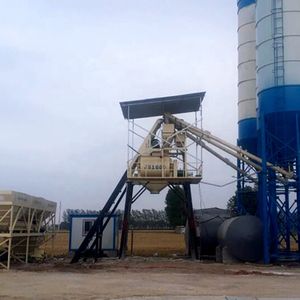 75 m3/h Hochwertige mobile kunden spezifische Mischa nlage Einfach zu bedienende kompakte Fabrik beton anlage - Product Image 4