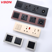 VBQN Wenzhou électrique maison lumière mur puissance interrupteurs électriques prise britannique prises et interrupteurs électriques
