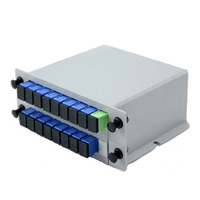 Divisor Óptico PLC LGX Box 1*4 1*8 1*16 1*32 1*64 para Fibra Óptica FTTH, Conectores SC UPC/APC, Tipo Cassette, Divisor de Fibra Óptica 1X16