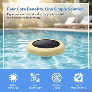 Robot de Limpieza de Piscinas Automático con Energía Solar Marazual, Filtro de Eliminación de Cloro, Accesorios de Piscina de Cobre Morado PE para Piscinas - Product Image 2