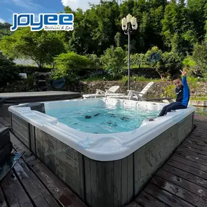JOYEE-bañera de hidromasaje grande para jardín, bañera de hidromasaje para 6 personas, para exteriores