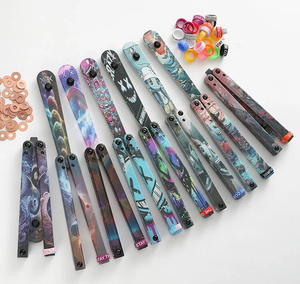 Practice smooth butterfly <b>knife</b> <b>safe</b> swinging <b>knife</b> fancy plastic <b>knife</b> training folding <b>knife</b> - Product Image 1