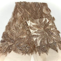 Tissu en maille à sequins de luxe 2026, tissu en dentelle brodé fantaisie avec sequins, pour robe de cérémonie et de fête