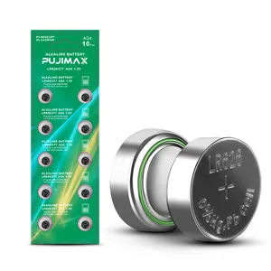 Комплект батарей PUJIMAX lr626 для часов, 10 шт., 1,5 в, щелочные кнопочные батареи ag4 lr626, комплект батарей для цифровых часов