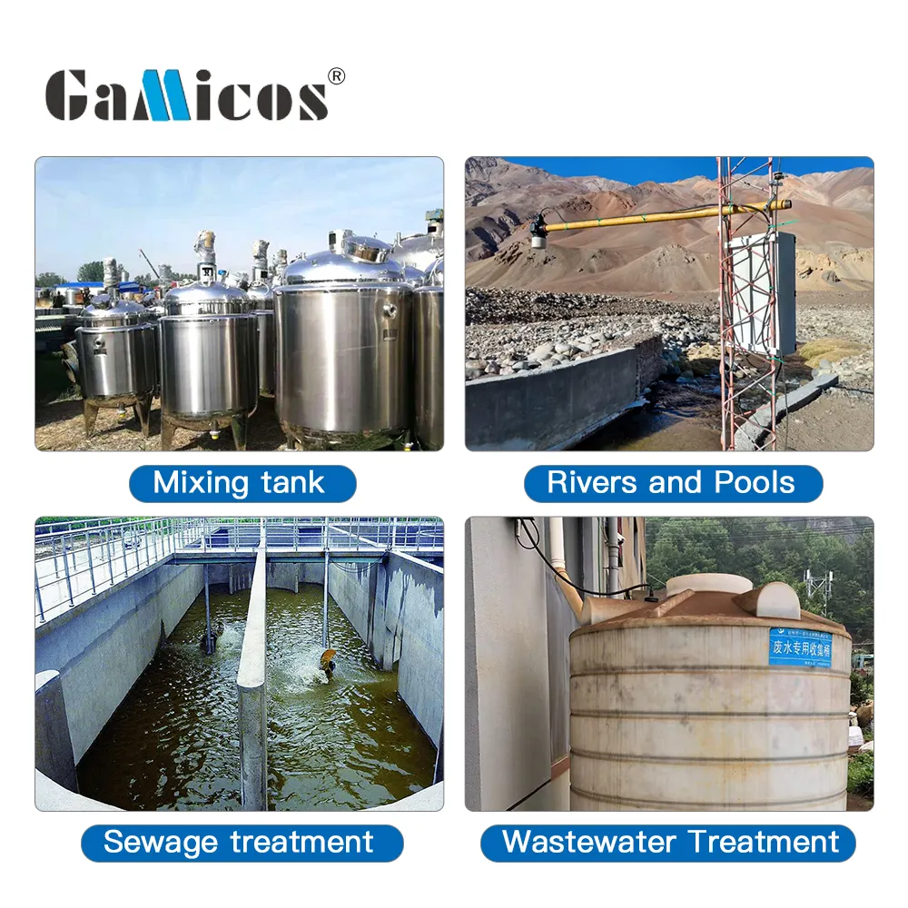 Gamicos factory 4-20mA RS485 fuel Water Ultrasonic Level Transmitter
