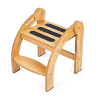 Chaise échelle pour enfants en bois vente en gros aide de cuisine escabeau pliable pour enfants