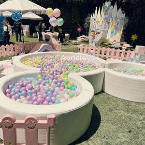 Aire de jeux intérieure pour filles, <span class=keywords><strong>piscine</strong></span> à balles en forme d'ours de couleur crème et équipement de jeux doux, location d'équipements pour fêtes, équipements pour écoles pour enfants - Product Image 3