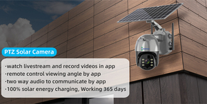 Telecamera CCTV WiFi a Colori con Batteria Ricaricabile 2MP 3MP, Telecamera <span class=keywords><strong>IP</strong></span> PTZ <span class=keywords><strong>Wireless</strong></span> Solare per Sicurezza Domestica - Product Image 5
