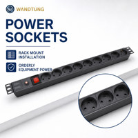 PDU de rack basique avec prises de 8 à 24 sorties, 10A à 32A, monophasé, distribution d'alimentation intelligente pour armoires de serveurs