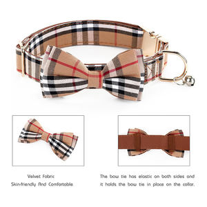 Collare Regolabile per Cani in Morbido Velluto con Papillon e Fibbia Metallica di Sicurezza a Sgancio Rapido, Elegante Accessorio per Cani Maschi e Femmine - Product Image 3