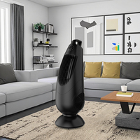Ventilateur de sol sans pales en plastique 2-en-1 avec contrôle mécanique facile, moteur en cuivre, pour usage domestique, garage et extérieur