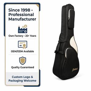 Housse de transport pour guitare acoustique imperméable 41 pouces, Oxford 600D, rembourrage épais 20 mm, sac à dos à double bretelles, multi-poches, logo personnalisé OEM - Product Image 1