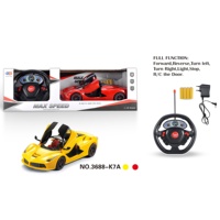 4DRC Coche de Control Remoto a Escala 1:16, Modelo de Simulación con Apertura de Puertas, 5 Canales, Alta Velocidad, Derrape, Vehículo Deportivo Eléctrico, 27MHz, Juguete RC