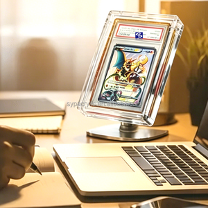 กล่องอะคริลิค SYP ป้องกันฝุ่น พร้อมฝาแม่เหล็ก สำหรับแสดงการ์ด Panini Prizm Gold LeBron James 10/10 ปี 2019 # 129 PS a 10 GEM MINT กล่องใส่แม่เหล็กแบบวงแหวน - Product Image 1