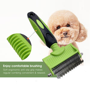 13 + 25 Acero inoxidable Baldes Pet Hair Knot Grooming Brush Dog Cat Dematting Rastrillo <span class=keywords><strong>Peine</strong></span> - Product Image 6