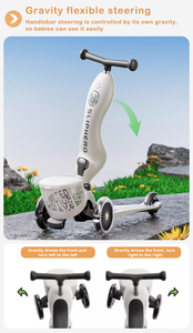 Patinete Infantil Multifuncional con Ruedas Grandes de PU Magnéticas Silenciosas, Plegable y Fácil de Usar - Product Image 3