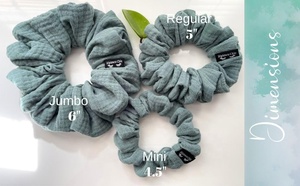Coleteros de Gasa de Algodón Doble Personalizados para Mujeres y Niñas, Previenen el Frizz y la Rotura, Lazos Elásticos Grandes para el Cabello, para Cola de Caballo y Moño - Product Image 4