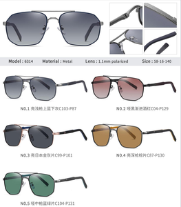 Kubi 6306 Manufacturer Fashion Pilot <b>Sunglasses</b> Men Custom Logo % UV Protection Full Rim Metal Frame Polarized Shades <b>Square</b> - Product Image 4