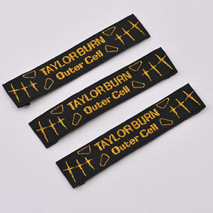 Répétition des étiquettes tissées à motifs décontractés de luxe-Étiquettes textiles de résistance au gel testées à Montréal pour la mode en boutique <span class=keywords><strong>canadienne</strong></span> - Product Image 5