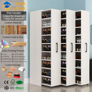 Organizador de Zapatos Extraíble Lateral de Gran Capacidad para la Entrada del Hogar, Estantes de Almacenamiento, Cajón con Ruedas a Prueba de Polvo - Product Image 1